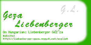 geza liebenberger business card